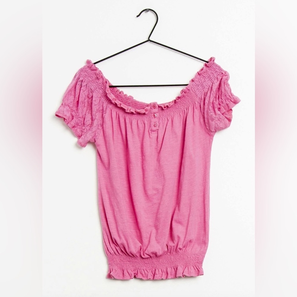 Maternity ~ Pink Cap Sleeve Shirt